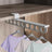 Retractable Wardrobe Rail Clothes Hanger Towel Coat Rack Closet Cabinet Storage Organizer Pull Out Hanging Wardrobe Rail Rod