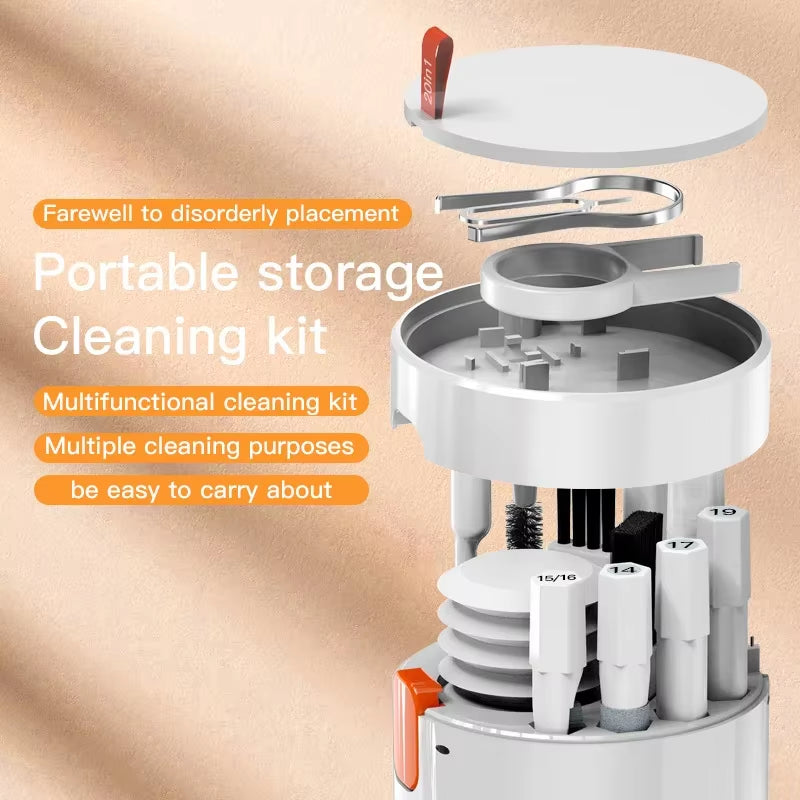 20 in 1 Multi-Functional Digital Camera Headset Mobile Phone Laptop Keyboard Cleaning Tool Set Cleaning Brush Clean Pen