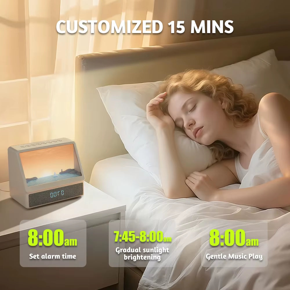 Bluetooth Sunrise Alarm Clock Table Light 