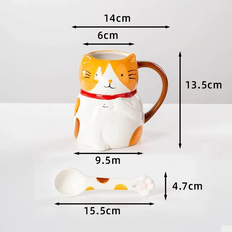 European Ceramic Strawberry Mushroom Coffee Cup with Lid Creative Cartoon Ceramic Mug Exquisite Afternoon Tea Latte Coffee Mug