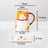 European Ceramic Strawberry Mushroom Coffee Cup with Lid Creative Cartoon Ceramic Mug Exquisite Afternoon Tea Latte Coffee Mug