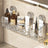 Shower Suction Cup Shelf Basket Light Glacier Pattern One Second Installation Bathroom Organizer Storage Rotating to Suck Remove