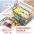 VANCASTLE Freezer Organizer Bins with Foldable Handle, Stackable Freezer Baskets for 3.5-7 Cu.Ft Deep Chest Freezer Organization, Coated Metal Freezer Storage Bins with Better Space Utilization