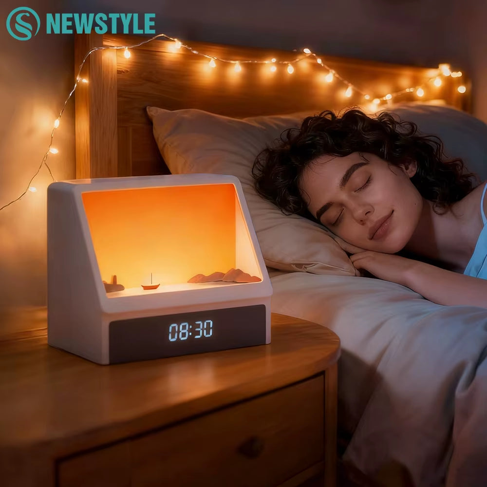 Bluetooth Sunrise Alarm Clock Table Light 