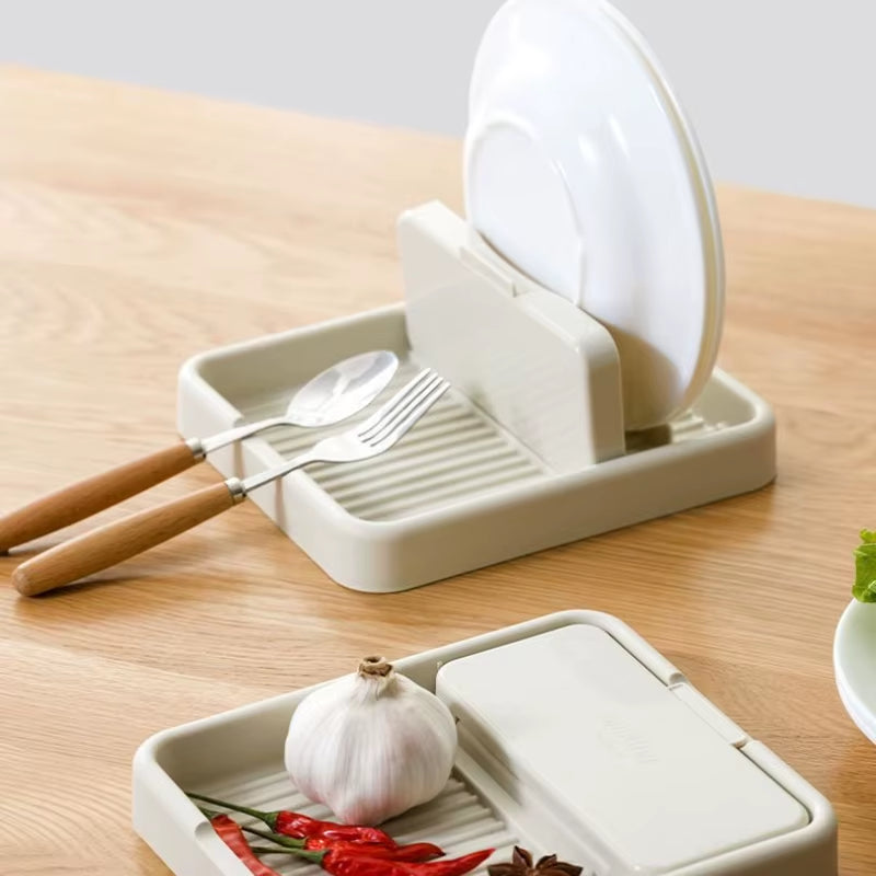 Foldable Pot Lid Rack Plastic Kitchen Spoon Holder Fork Spatula Rack for Kitchen Organizer Pan Cover Shelf Tableware Storage