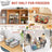 VANCASTLE Freezer Organizer Bins with Foldable Handle, Stackable Freezer Baskets for 3.5-7 Cu.Ft Deep Chest Freezer Organization, Coated Metal Freezer Storage Bins with Better Space Utilization