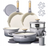[Official]Carote 22Piece Gradient Color Ceramic Cookware Set Nonstick with Detachable Handle,Steamer, Utensils Set, Big Capacity