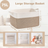 75L Large Cotton Rope Storage Basket – Woven Blanket & Toy Organizer with Handles