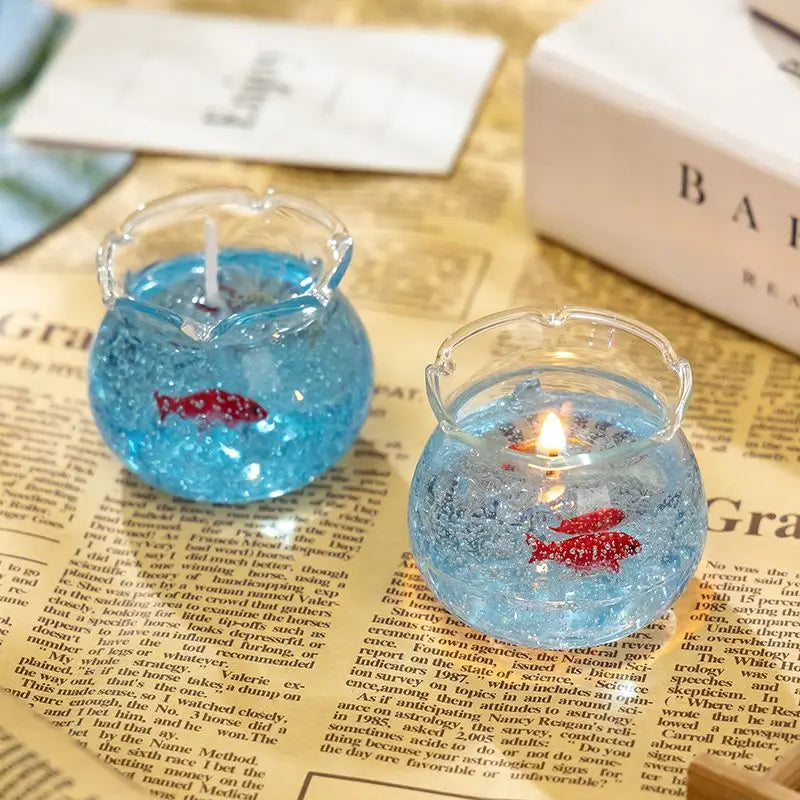 🐠🕯️ Relax & Glow – Mini Fish Tank Aromatherapy Candle