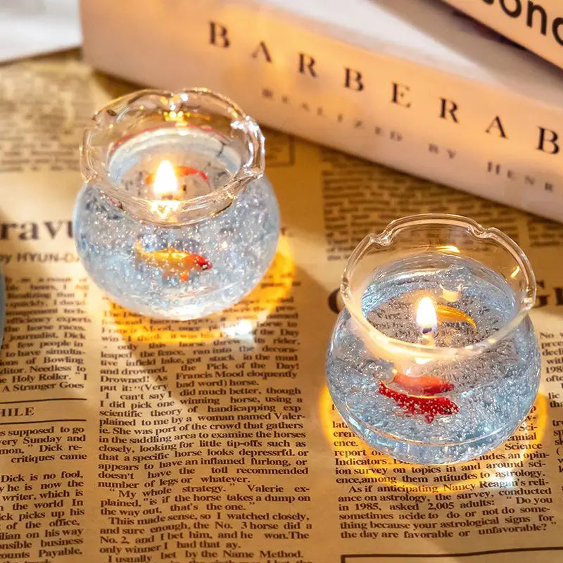 🐠🕯️ Relax & Glow – Mini Fish Tank Aromatherapy Candle