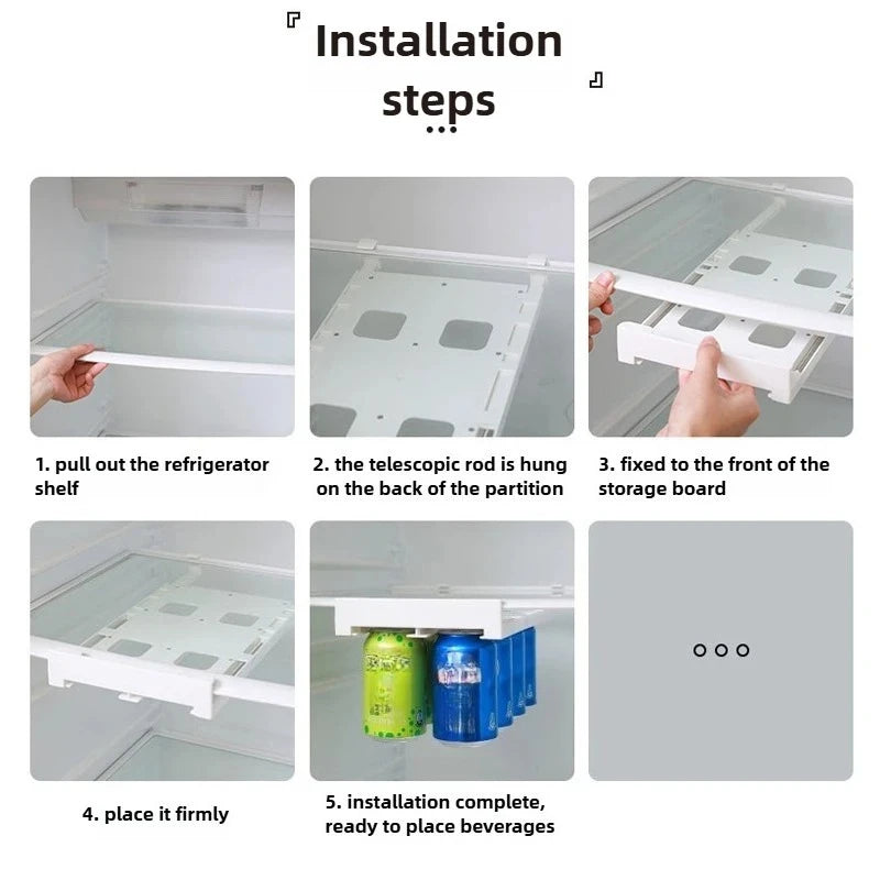 Refrigerator Storage Cabinet Drawer Dish Drainer Beverage Rack Plastic Food Storage Rack Kitchen Organizer Kitchen Accessories
