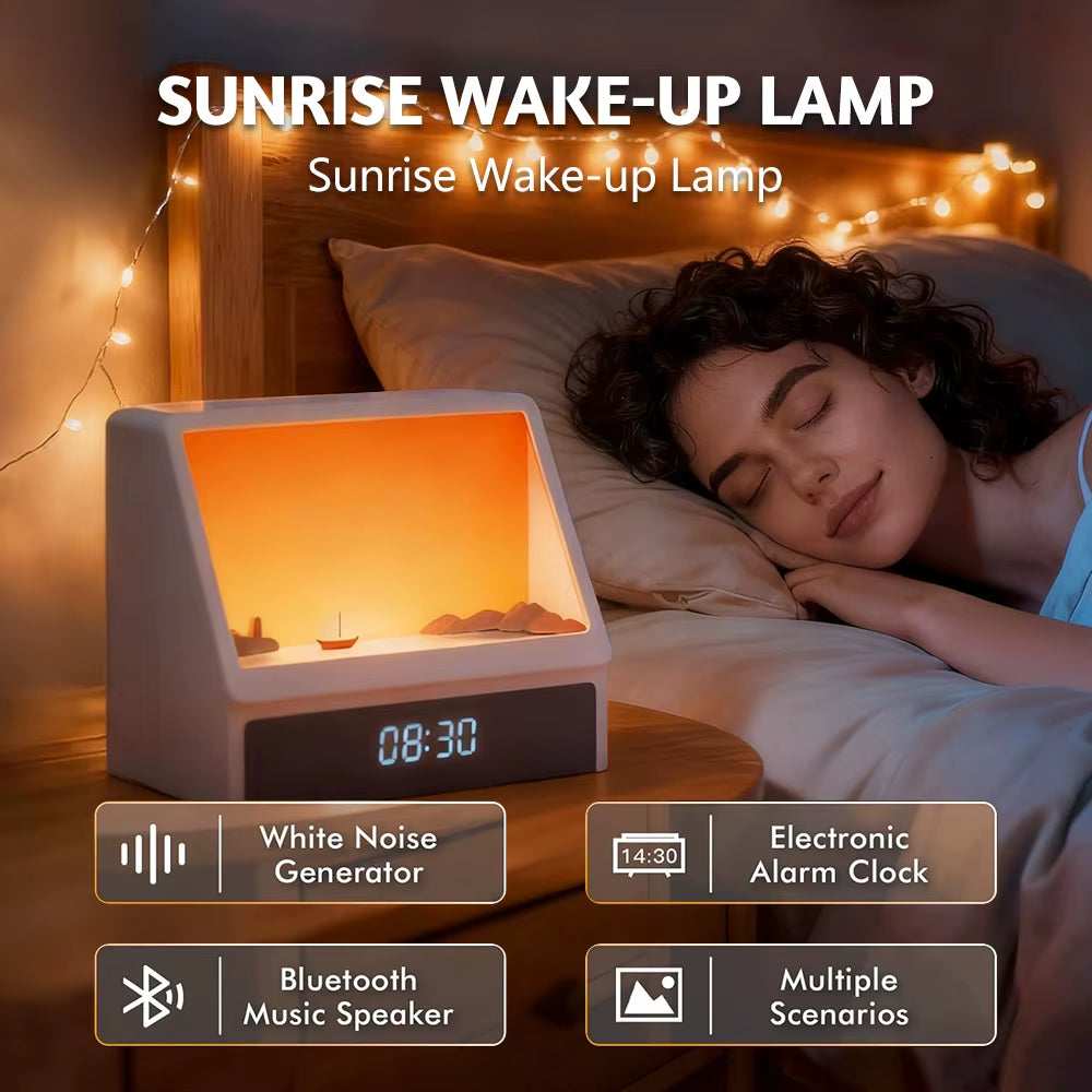 Bluetooth Sunrise Alarm Clock Table Light 