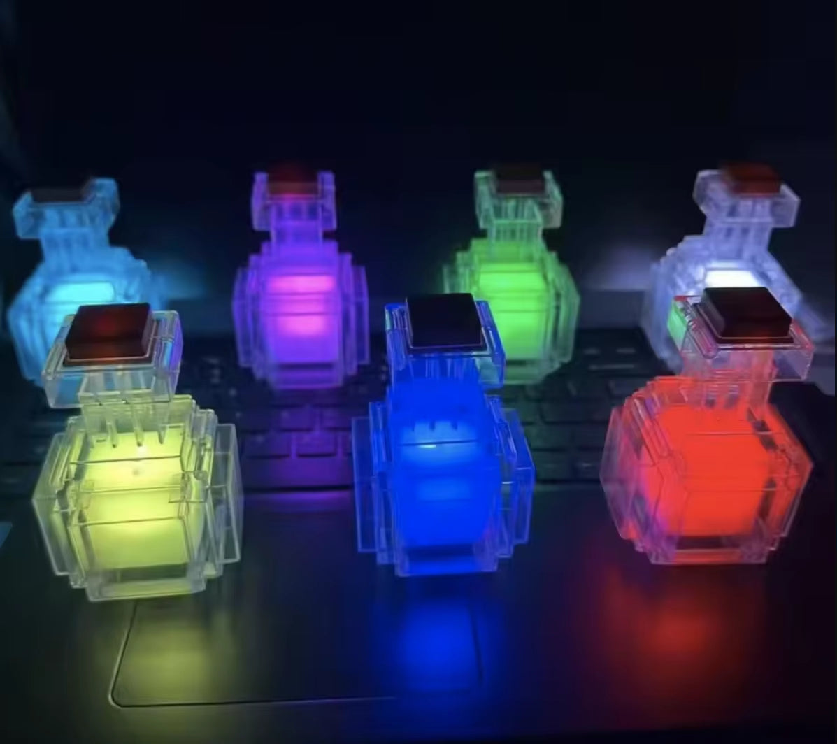 Magic Potion Bottle Tap to Cycle 7 Colors Mood Night Light Cool Bedside Desk Decor Small Ornaments Gift for Kids Teens Adults