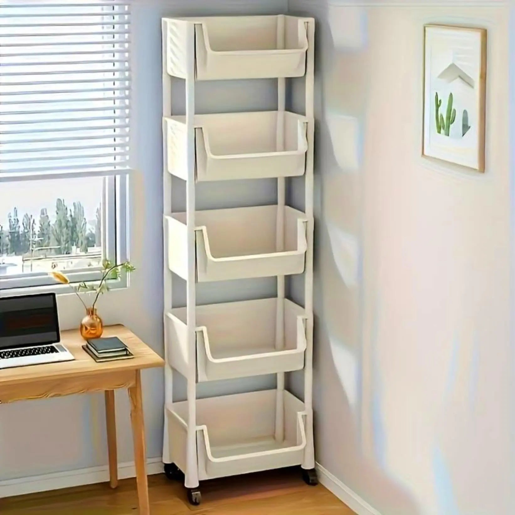 Multifunctional Rolling Storage Cart – Multi-Layer Organizer Shelf with Wheels
