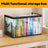 Large Clear Thick Plastic Storage Box with Hinged Lid, Heavy-Duty Durable High Capacity Organizer, Perfect for Home, Camping, Travel, Attic and Moving